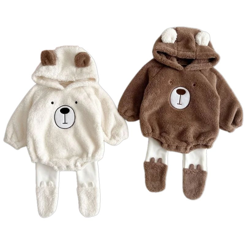Conjunto Bebê Macacão e Body de Ursinho