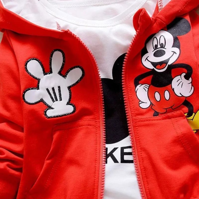 Conjunto Moletom Infantil 3 Peças Mickey