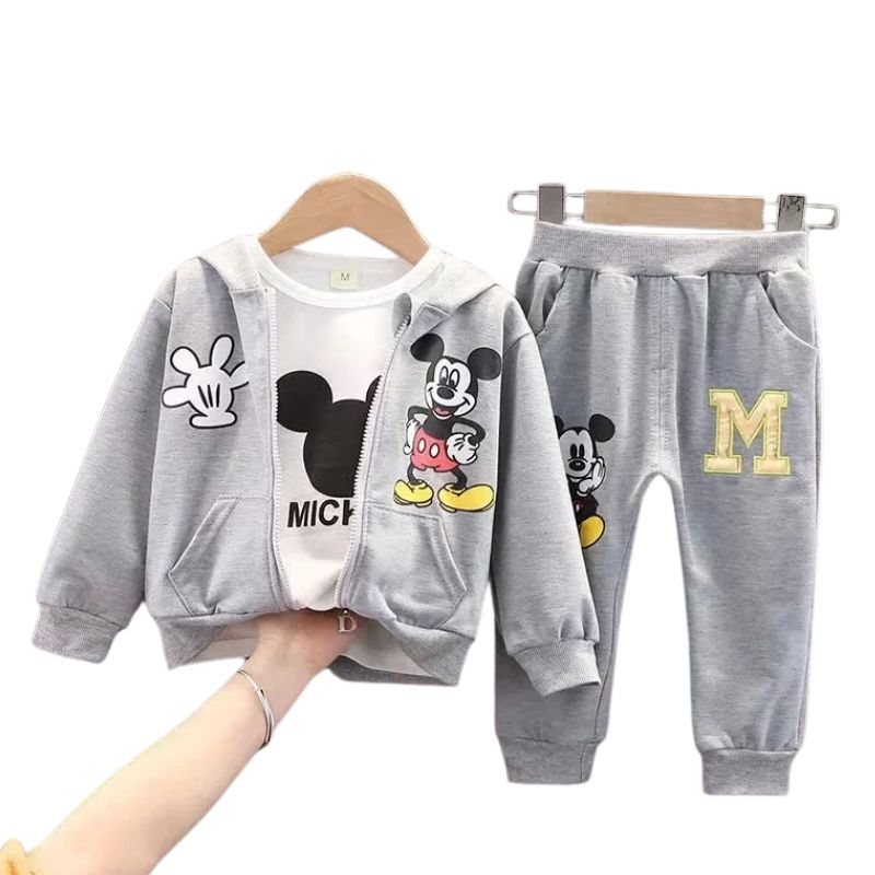 Conjunto Moletom Infantil 3 Peças Mickey