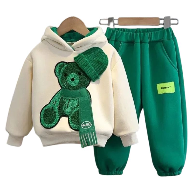 Conjunto Moletom Infantil Bordado de Ursinho