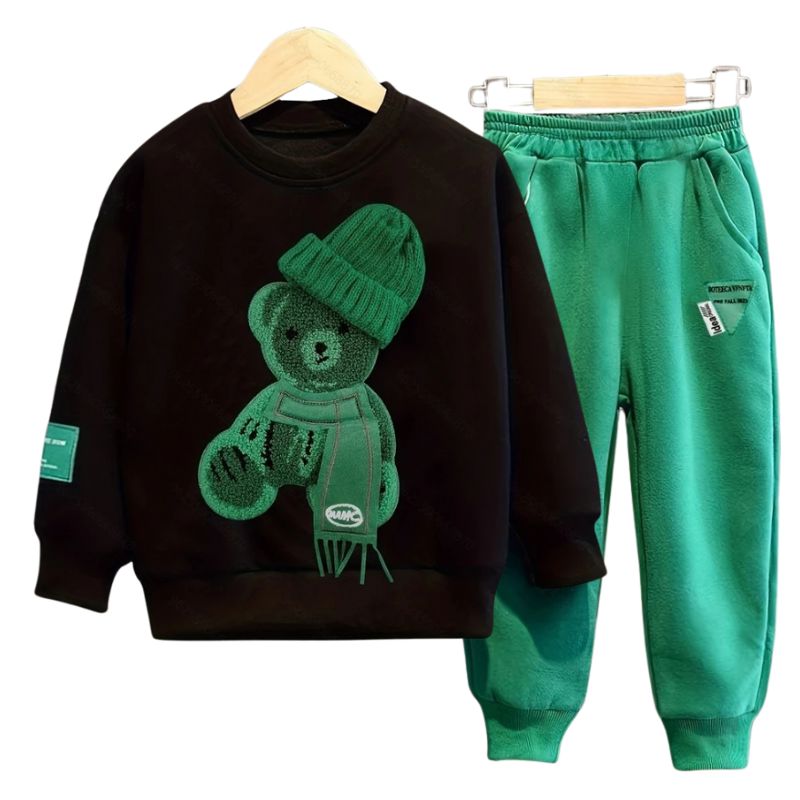 Conjunto Moletom Infantil Bordado de Ursinho