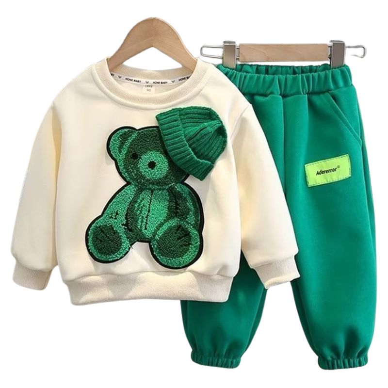 Conjunto Moletom Infantil Bordado de Ursinho