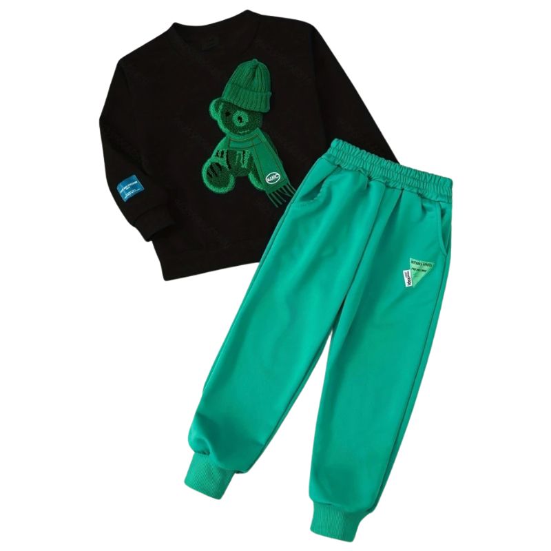Conjunto Moletom Infantil Bordado de Ursinho