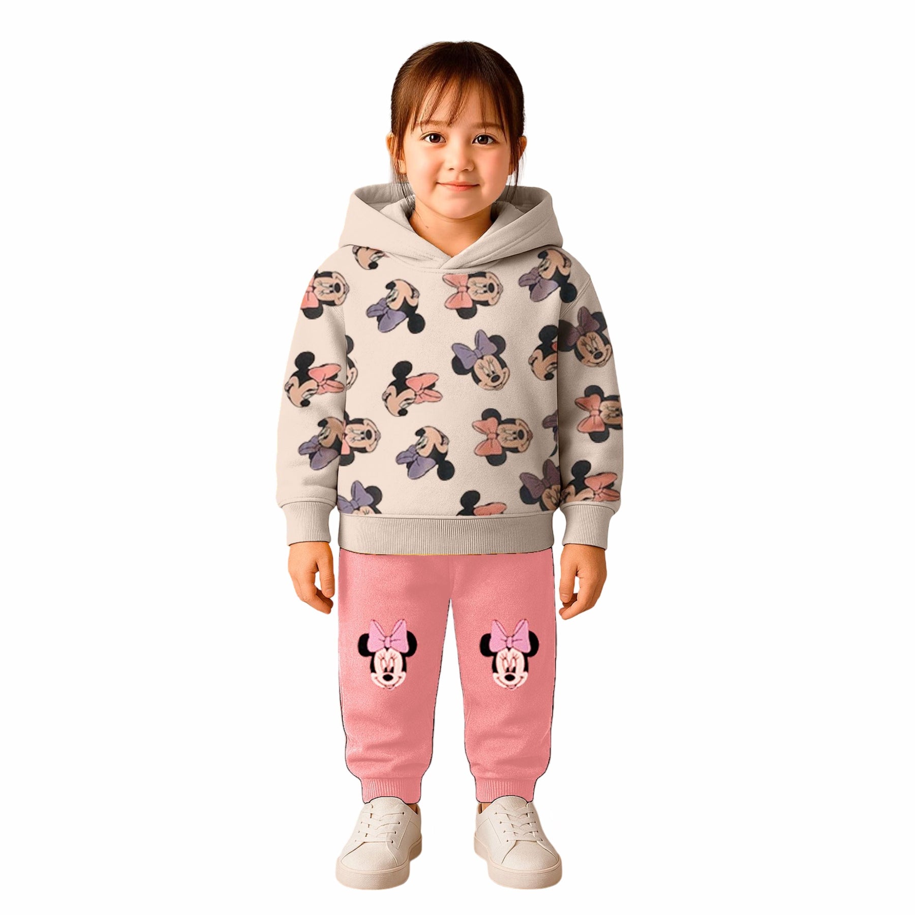 Conjunto Moletom Infantil Minnie com Capuz