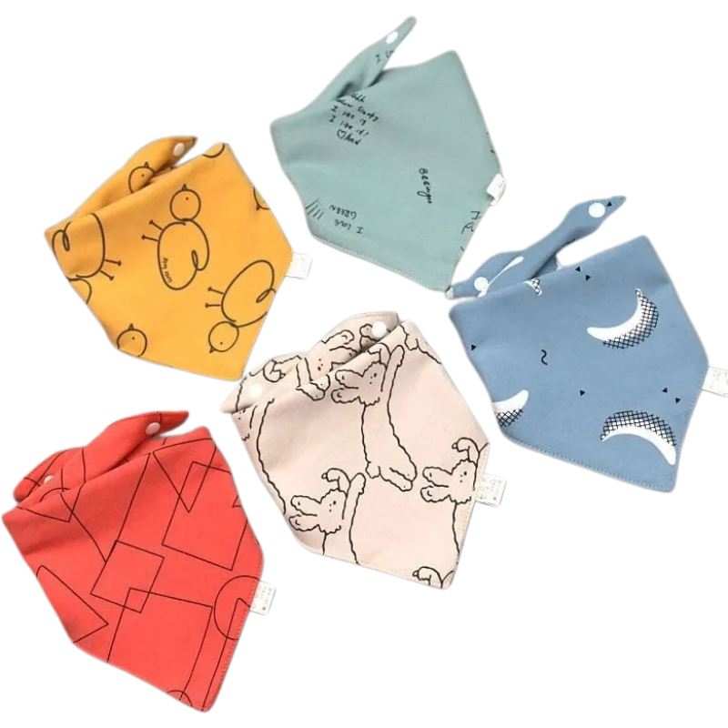 Bandana Babador para Bebê Bambino - Contém 5 peças