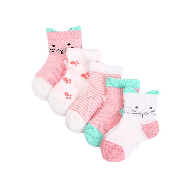 Meias de malha para bebês e crianças com 4 pares inclusos