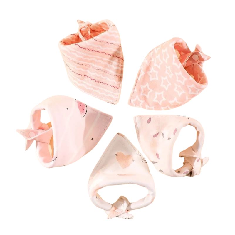 Bandana Babador para Bebê Bambino - Contém 5 peças