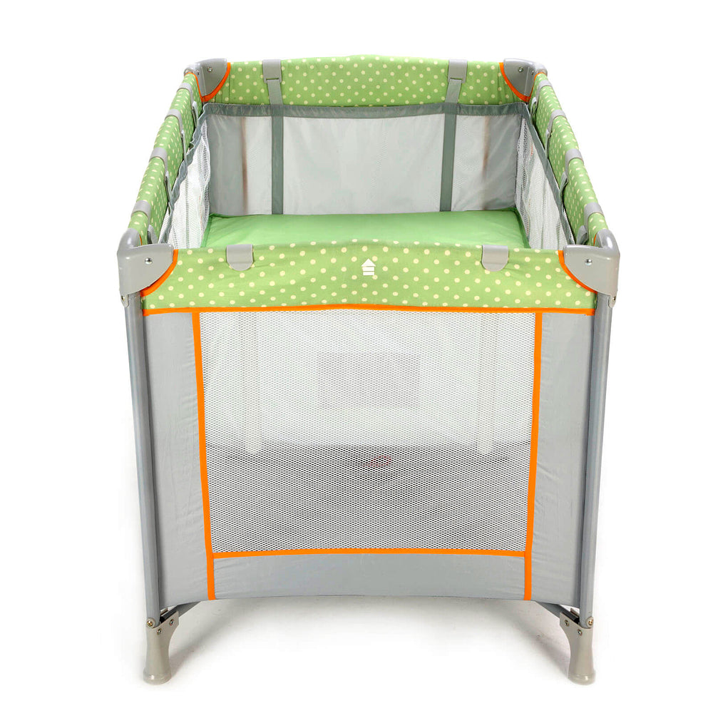 Berço Portátil Fit – 2 Alturas, Mosquiteiro e Rodas