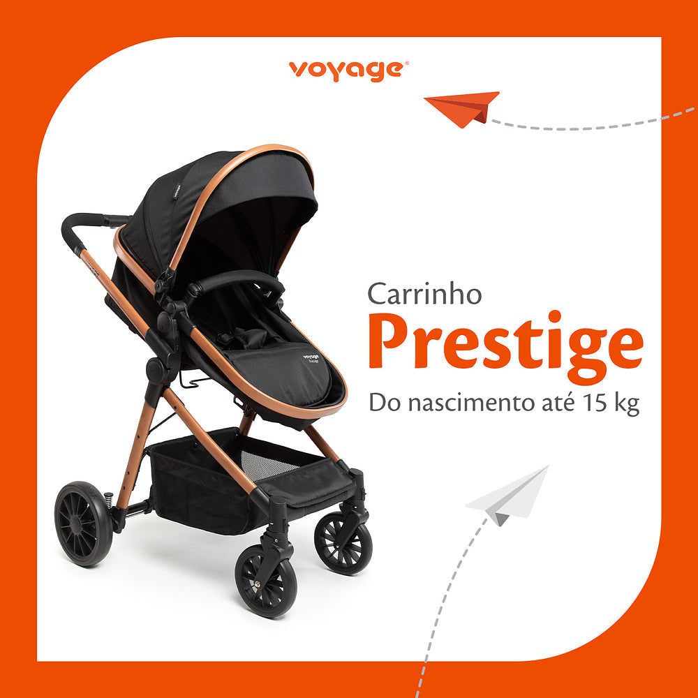 Carrinho de Bebê Prestige com Assento Reversível 3 Posições