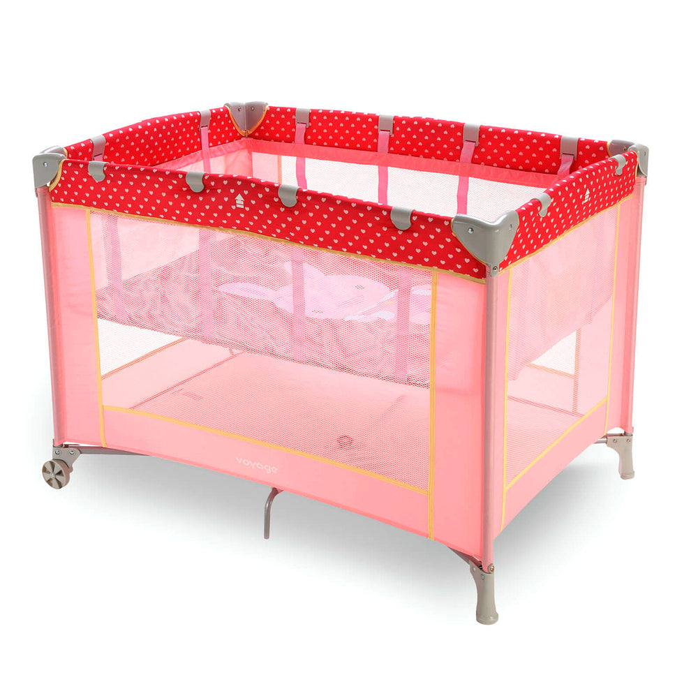 Berço Portátil Fit – 2 Alturas, Mosquiteiro e Rodas