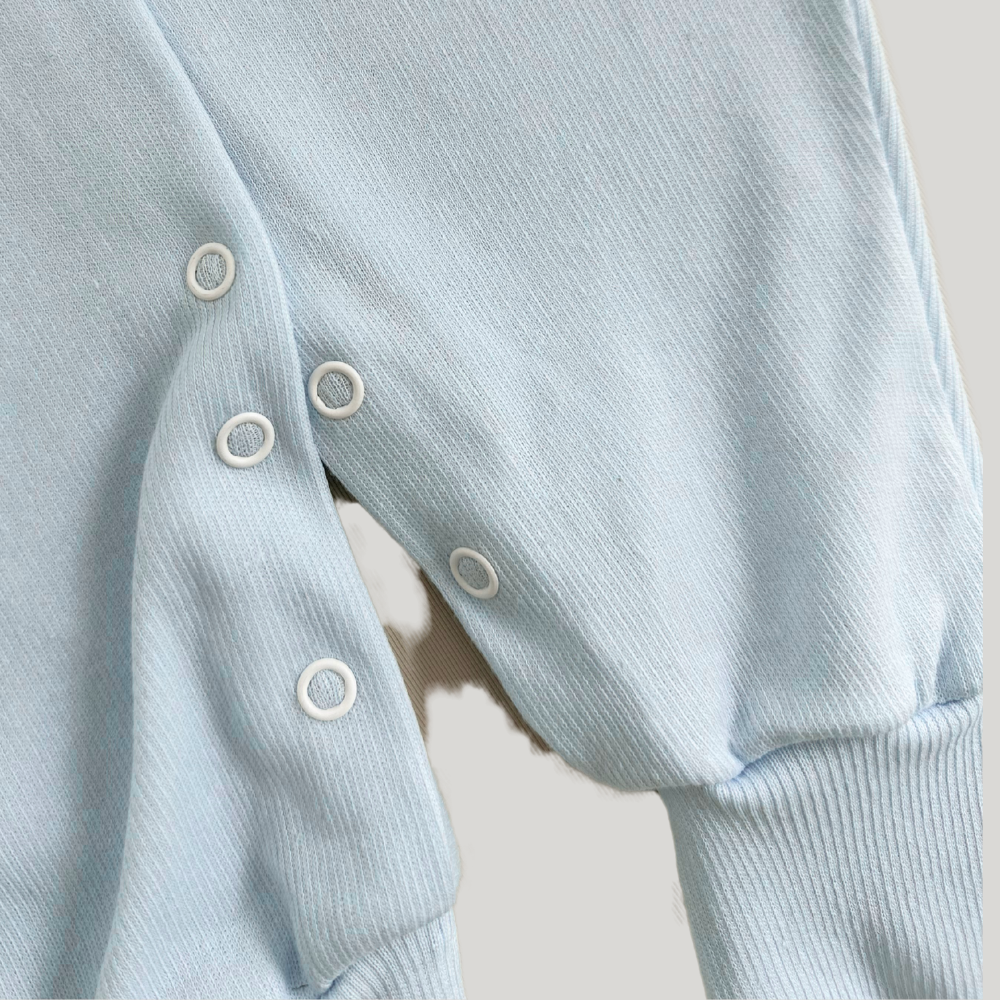 Macacão Bebê Ribana Blue Vira Pezinho