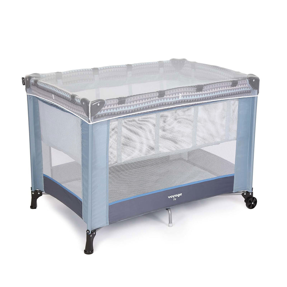 Berço Portátil Fit – 2 Alturas, Mosquiteiro e Rodas