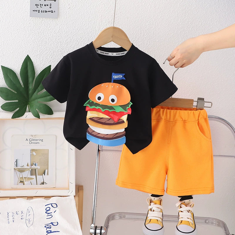 Conjunto Infantil Verão Hambúrguer