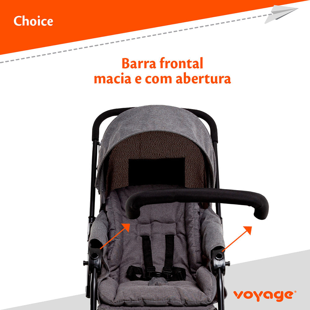 Carrinho De Bebê Choice Passeio Reversível e Retrátil