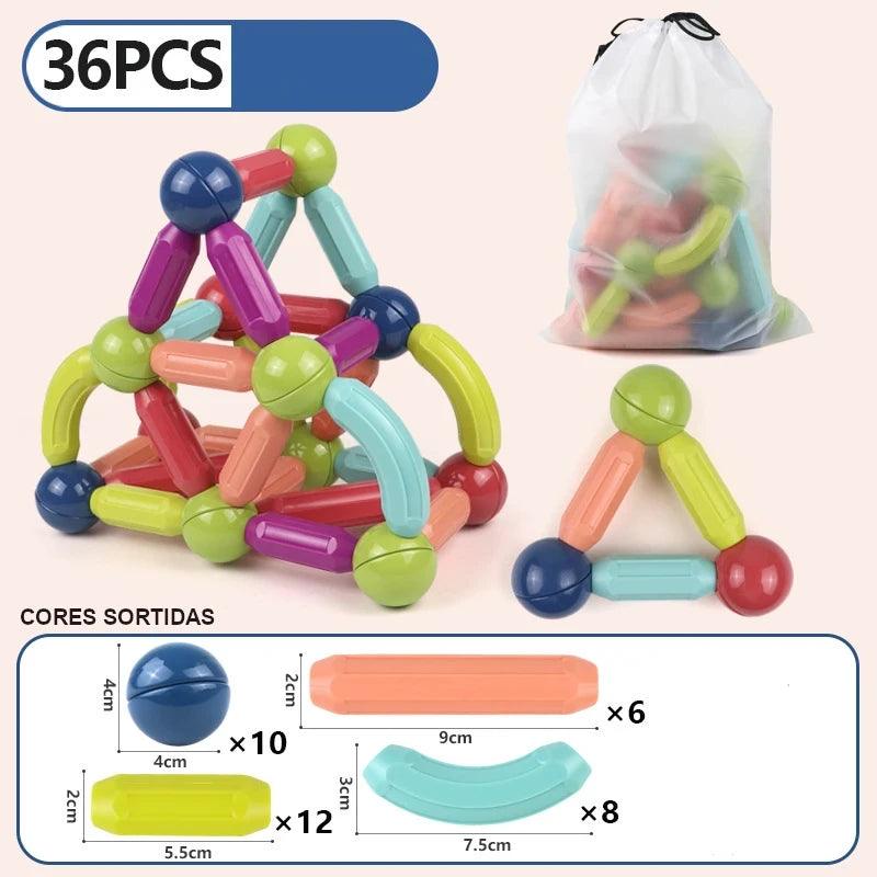 Super Blocos Magnéticos de Construção