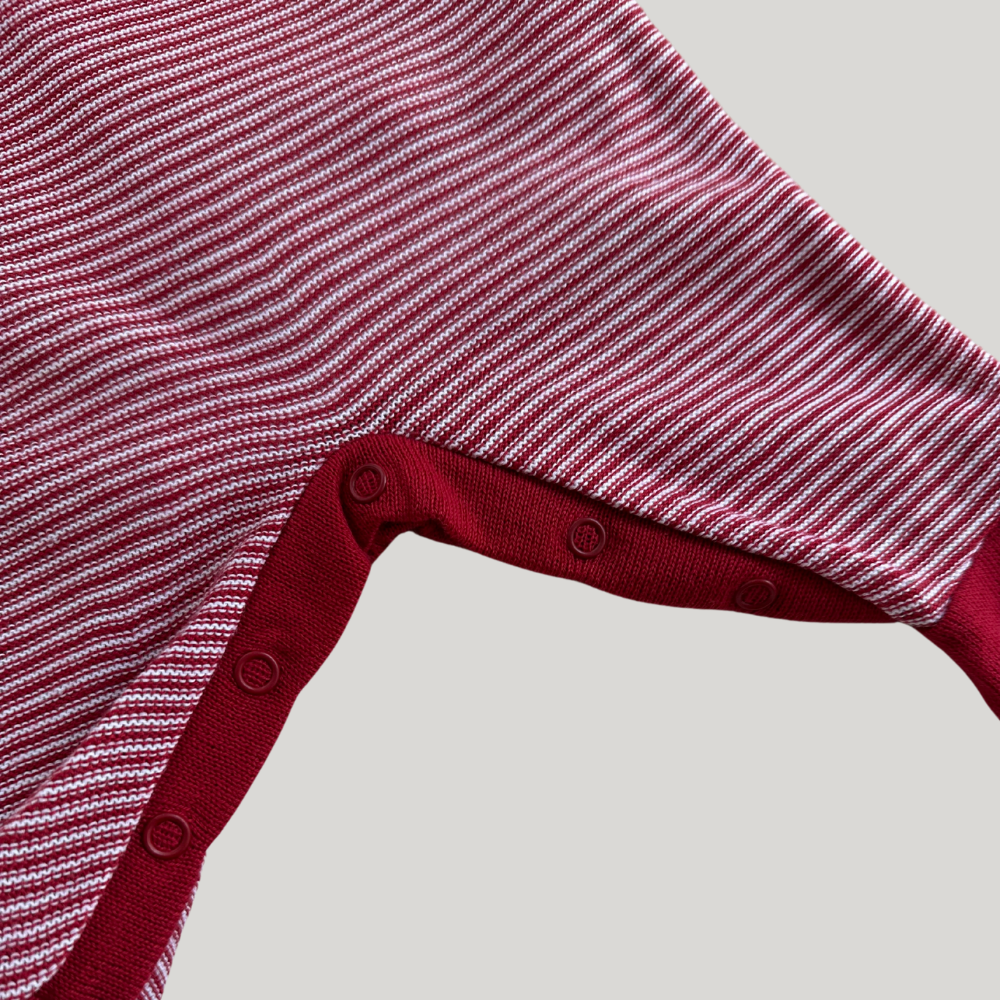 Kit Saída Maternidade Premium 4 Peças Tricot bordado Boat Listras Red