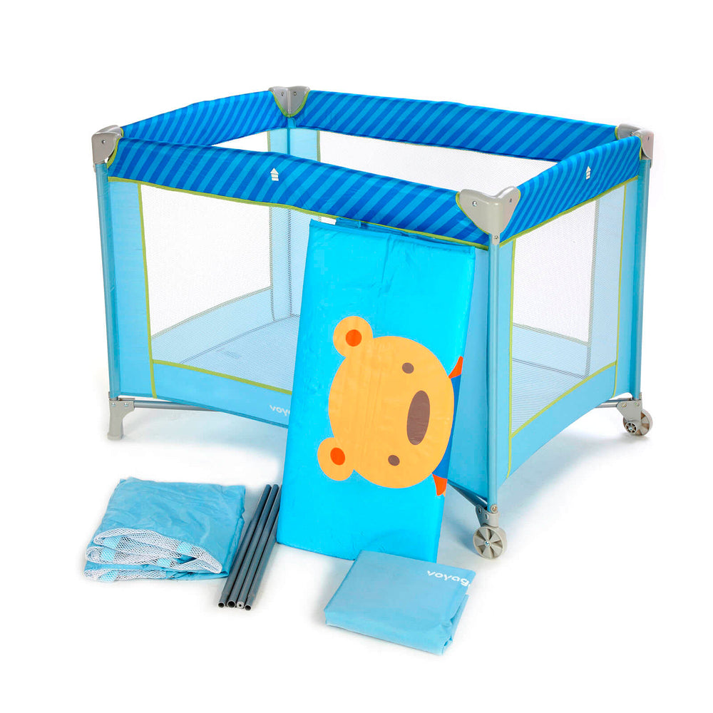 Berço Portátil Fit – 2 Alturas, Mosquiteiro e Rodas