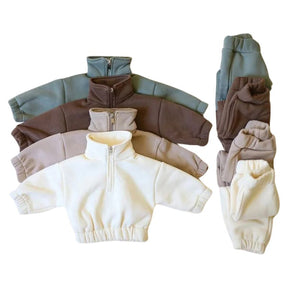 Conjunto Moletom Infantil Gola Alta com Zíper