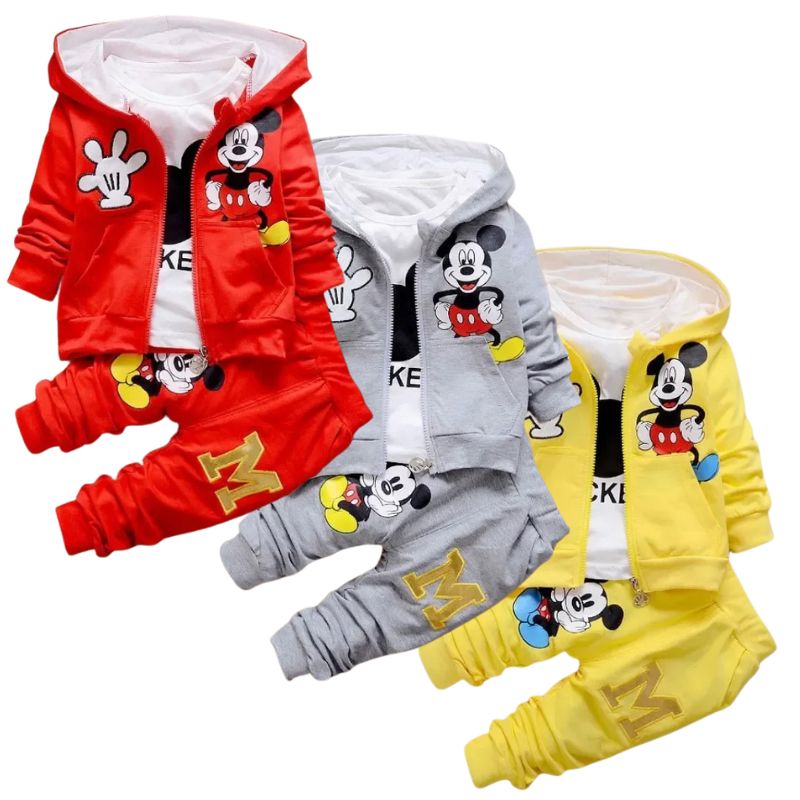 Conjunto Moletom Infantil 3 Peças Mickey
