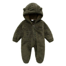 Macacão Bebê Peluciado Com Capuz de Urso