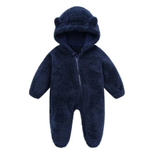 Macacão Bebê Peluciado Com Capuz de Urso