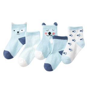 Meias de malha para bebês e crianças com 4 pares inclusos