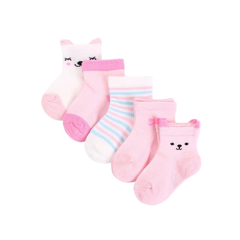 Meias de malha para bebês e crianças com 4 pares inclusos