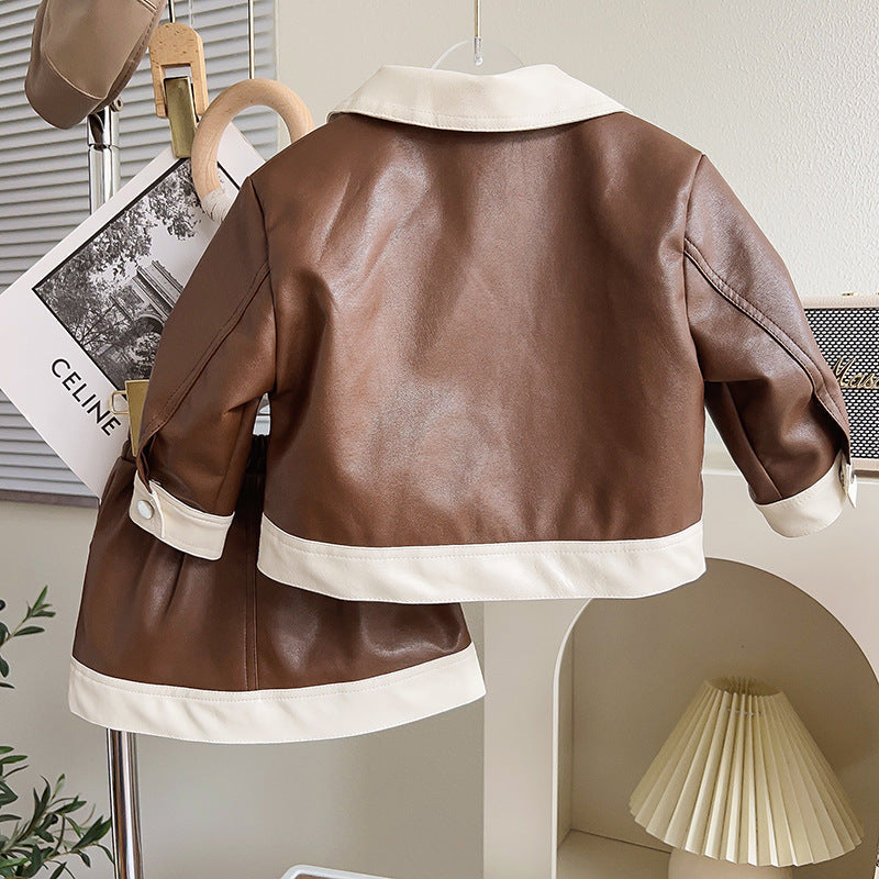 Conjunto Infantil Feminino Couro Botõezinhos