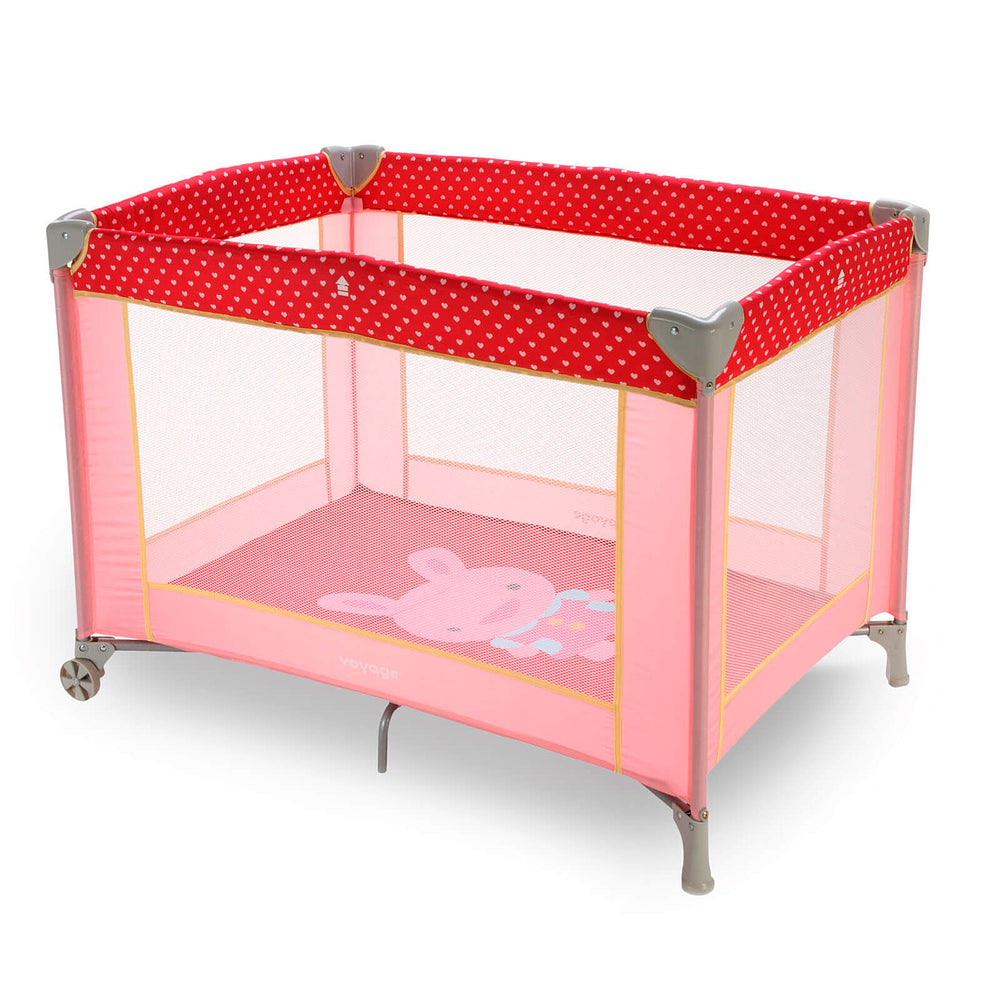 Berço Portátil Fit – 2 Alturas, Mosquiteiro e Rodas