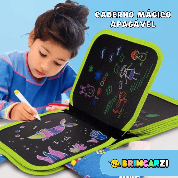 Caderno de Desenhos Mágico Apagável