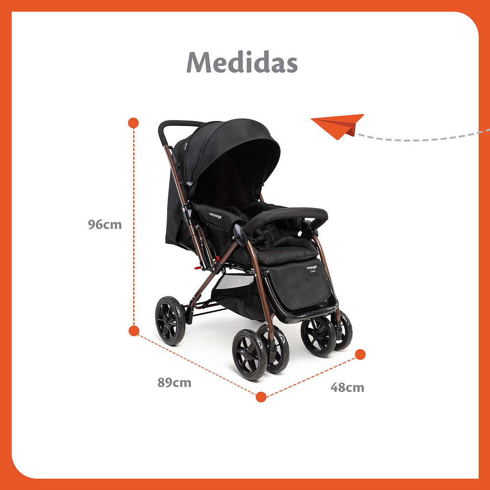 Travel System Choice Duo (Conjunto de Carrinho de Bebê Com Alça Reversível + Bebê Conforto)