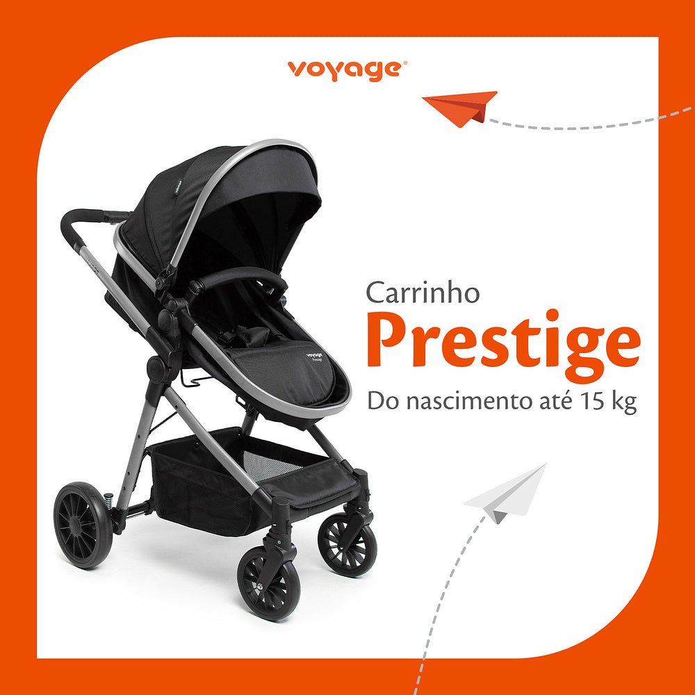 Carrinho de Bebê Prestige com Assento Reversível 3 Posições