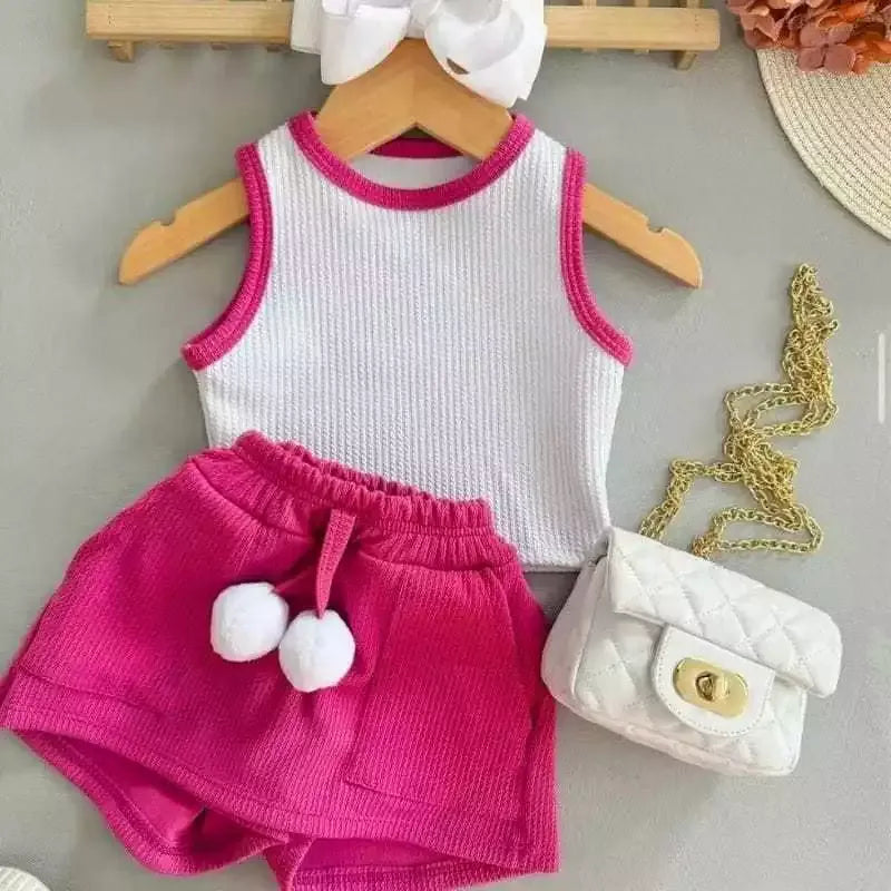 Conjunto Infantil Short Saia e Regata