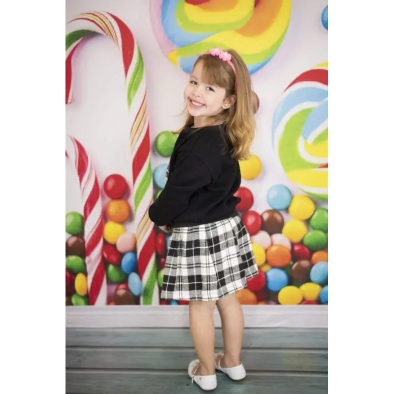 Conjunto Infantil Coraçãozinho Xadrez