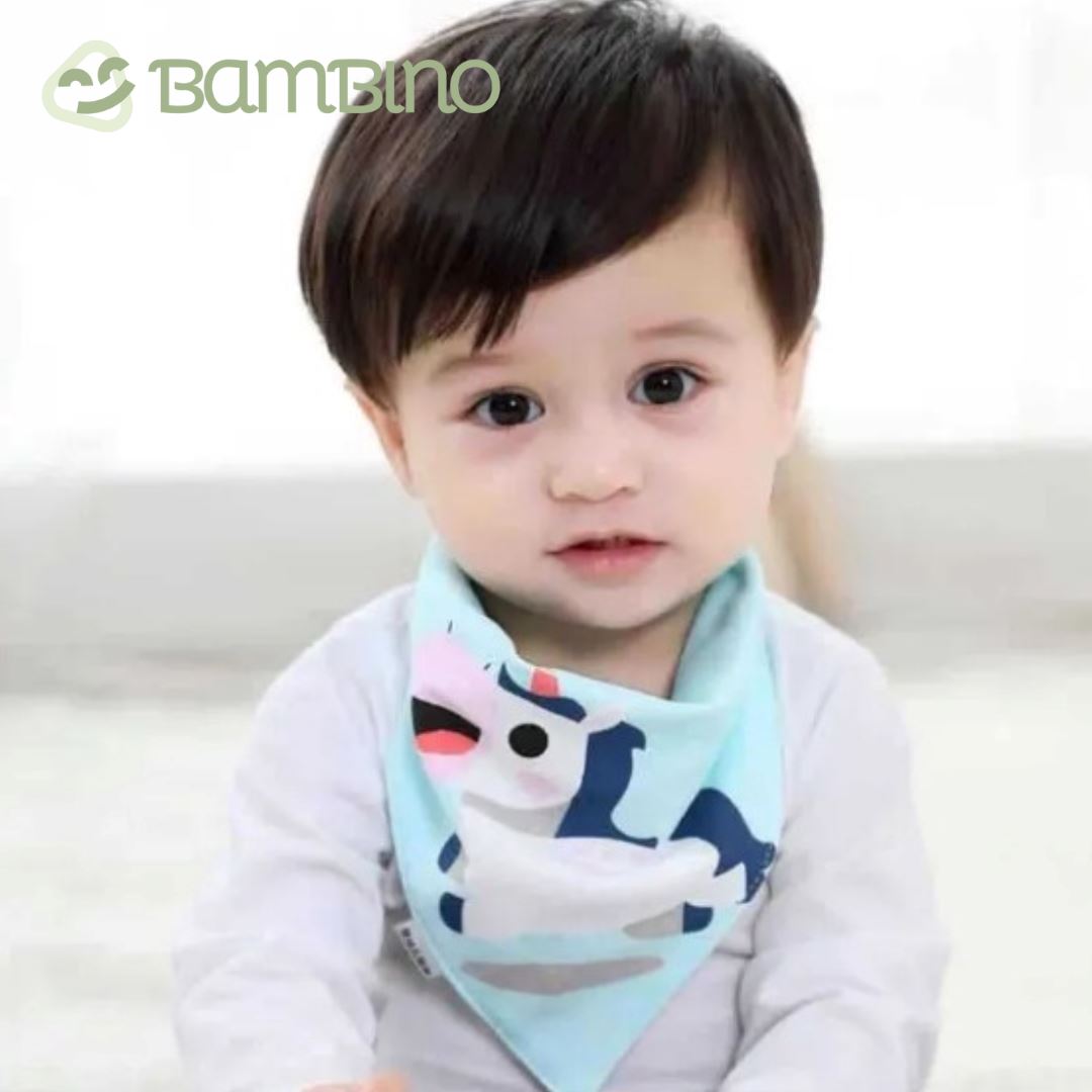 Bandana Babador para Bebê Bambino - Contém 5 peças