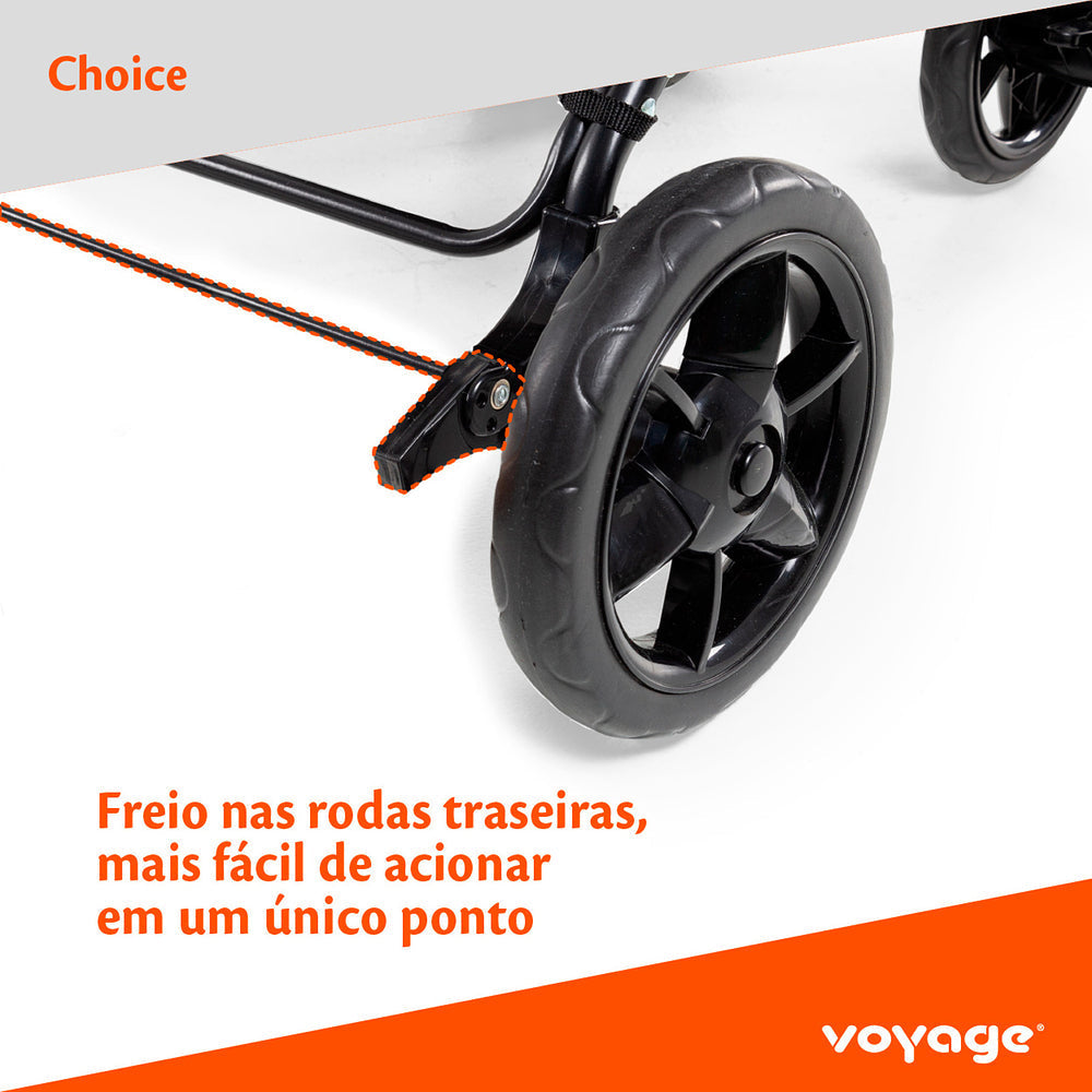 Carrinho De Bebê Choice Passeio Reversível e Retrátil