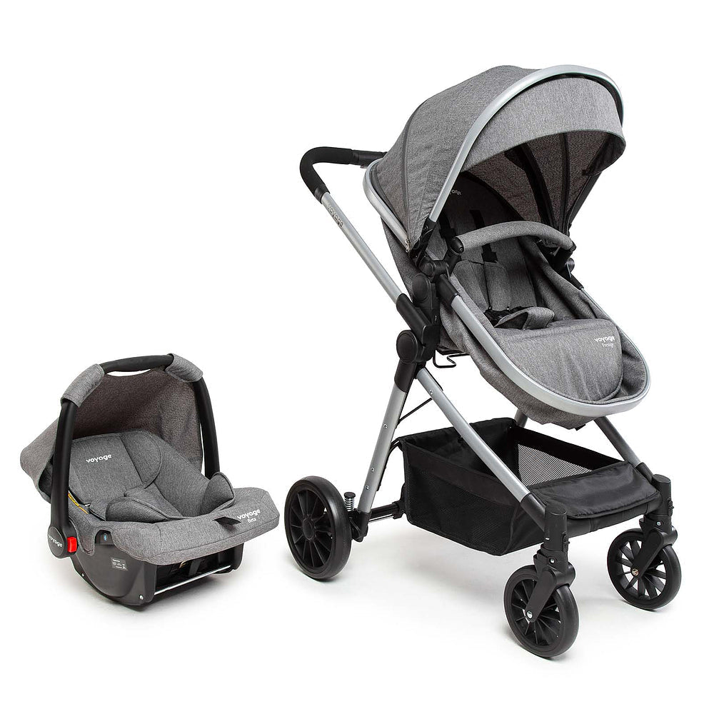 Travel System Prestige Duo ( Conjunto de Carrinho + Bebê Conforto) com Assento Removível