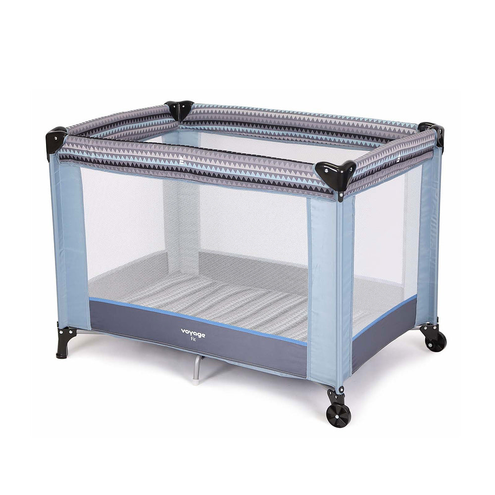 Berço Portátil Fit – 2 Alturas, Mosquiteiro e Rodas