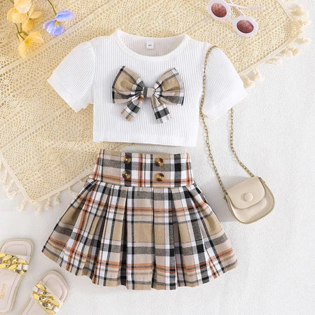 Conjunto Infantil Lacinho Xadrez