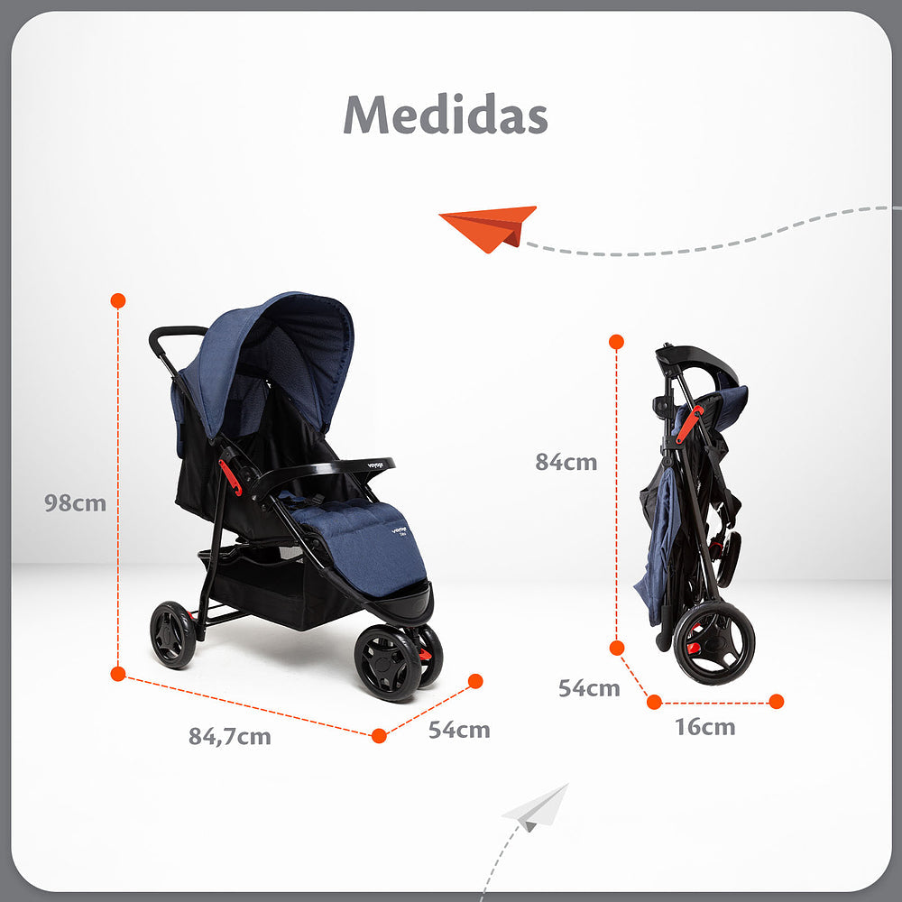 Carrinho de Bebê Delta 3 Rodas