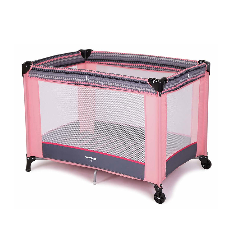 Berço Portátil Fit – 2 Alturas, Mosquiteiro e Rodas