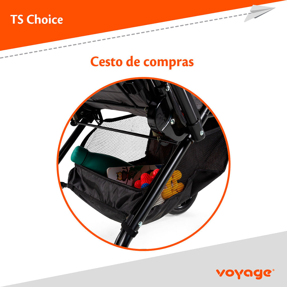 Travel System Choice Duo (Conjunto de Carrinho de Bebê Com Alça Reversível + Bebê Conforto)