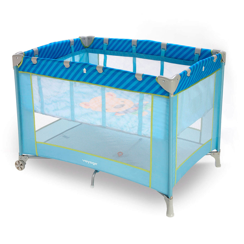 Berço Portátil Fit – 2 Alturas, Mosquiteiro e Rodas