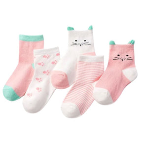 Meias de malha para bebês e crianças com 4 pares inclusos