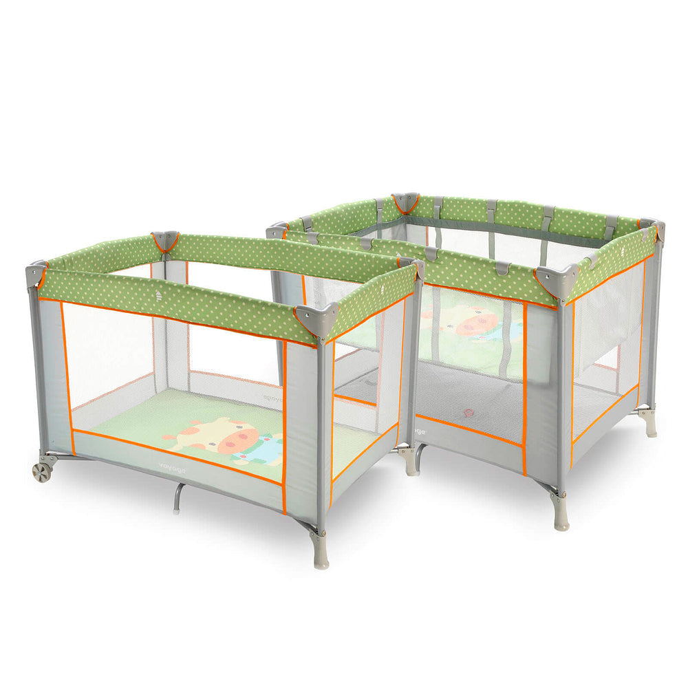 Berço Portátil Fit – 2 Alturas, Mosquiteiro e Rodas