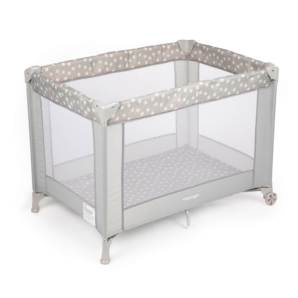 Berço Portátil Fit – 2 Alturas, Mosquiteiro e Rodas