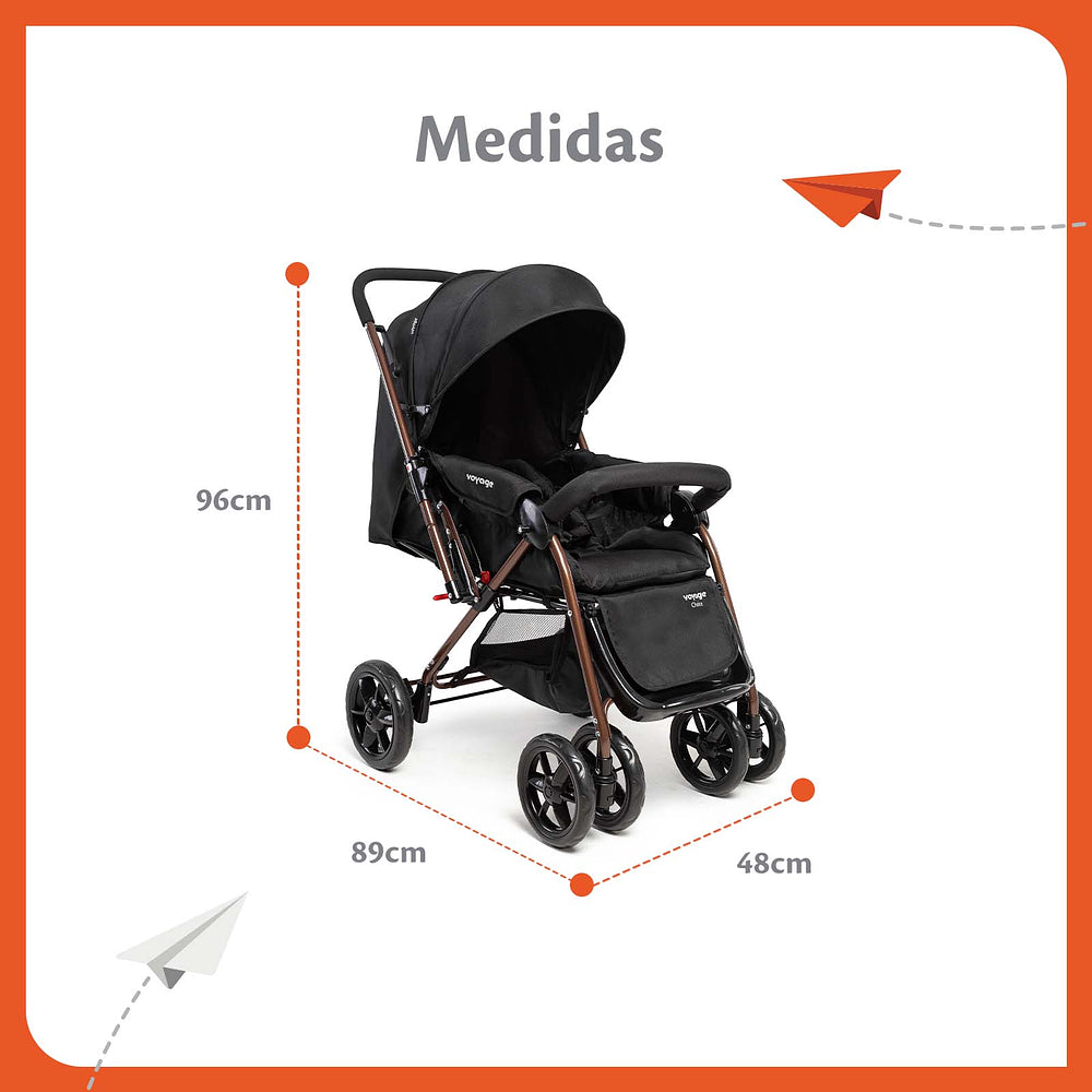 Carrinho De Bebê Choice Passeio Reversível e Retrátil